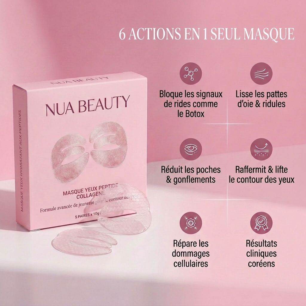 Masque pour les yeux au collagène et aux peptides